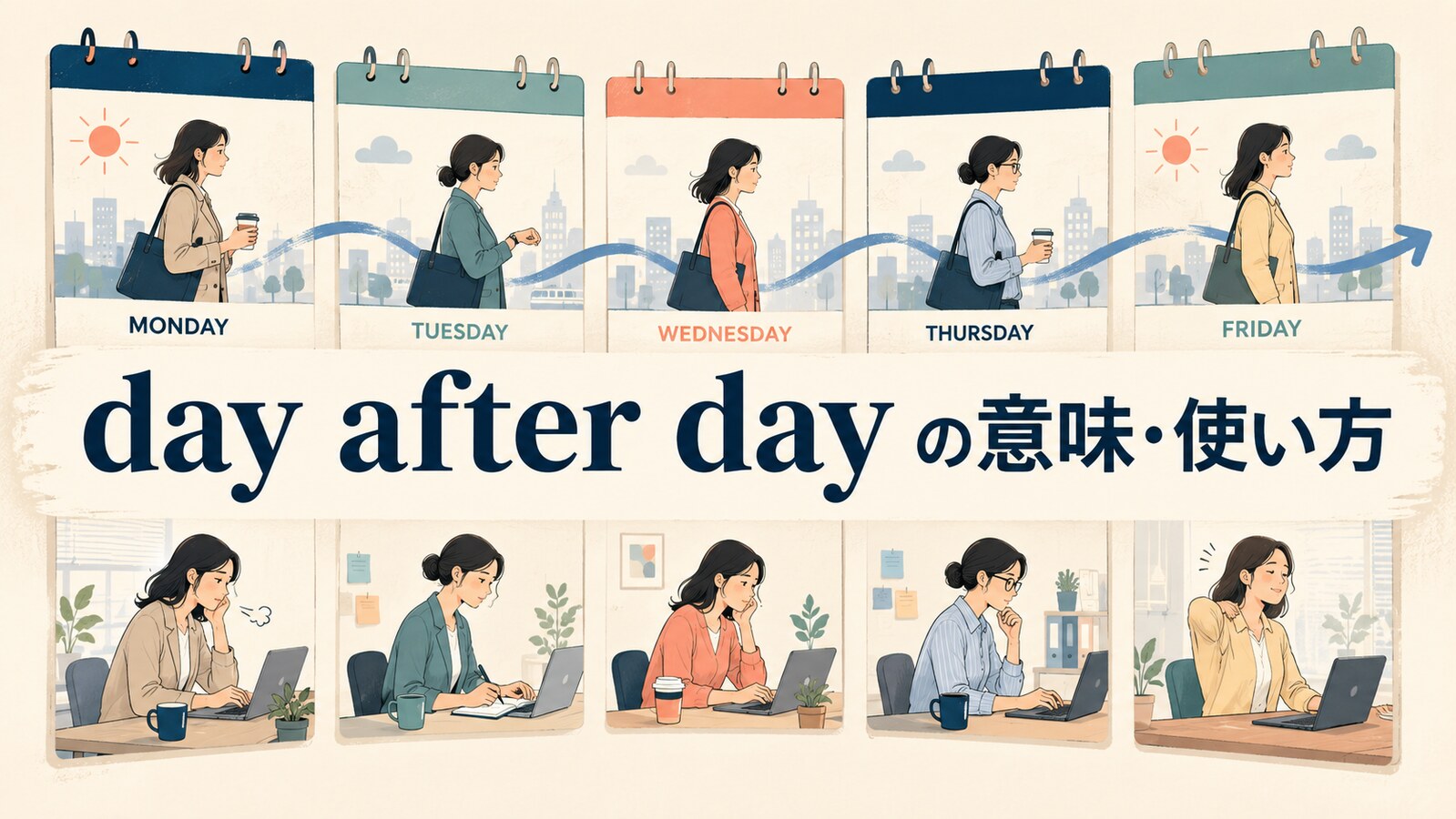 day after dayの意味は？every day・day by dayとの違いと使い方・例文