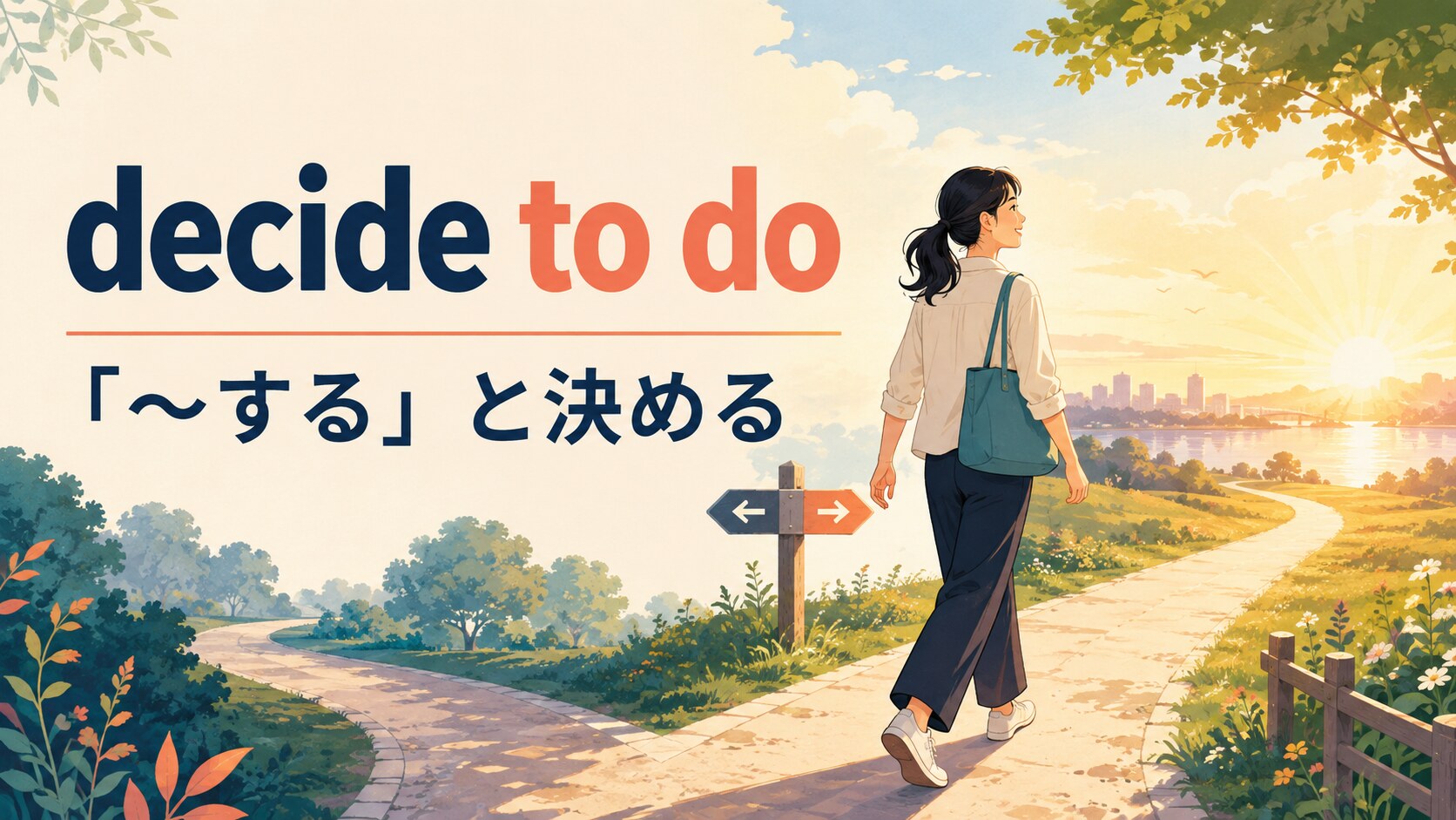 decide to doの意味「〜すると決める」を表すアイキャッチ