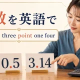 3.14をthree point one fourと読む小数の英語記事のアイキャッチ