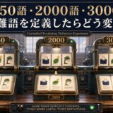 Basic English 850語・Longman約2000語・Oxford 3000で同じ難語を定義する実験