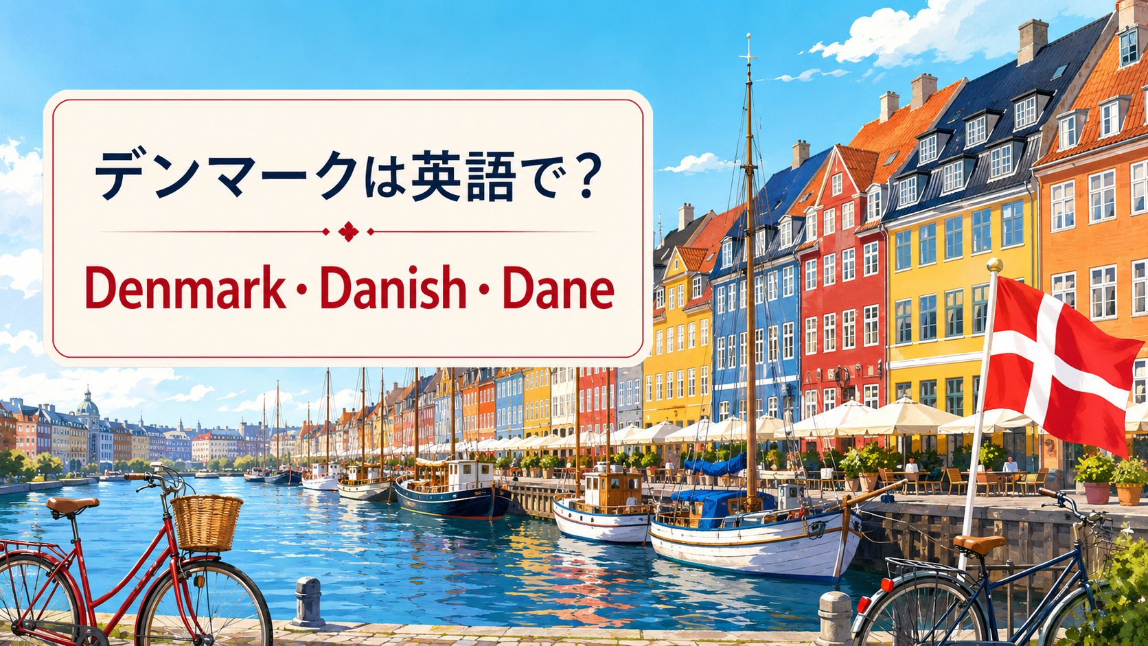 デンマークは英語で？Denmark・Danish・Daneの違い｜首都はCopenhagen