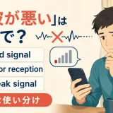 「電波が悪い」の英語 bad signal・poor reception・weak signalの使い分け