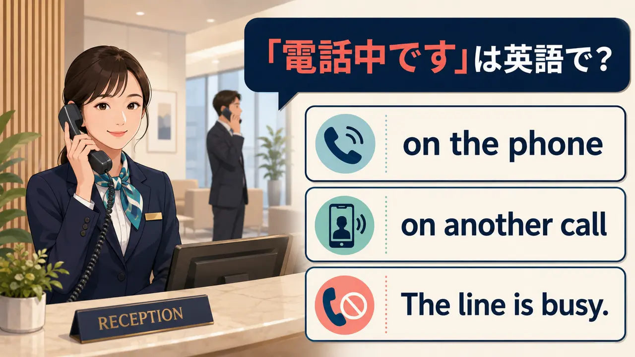 「電話中です」は英語で？on the phone・on another call・話し中の表現