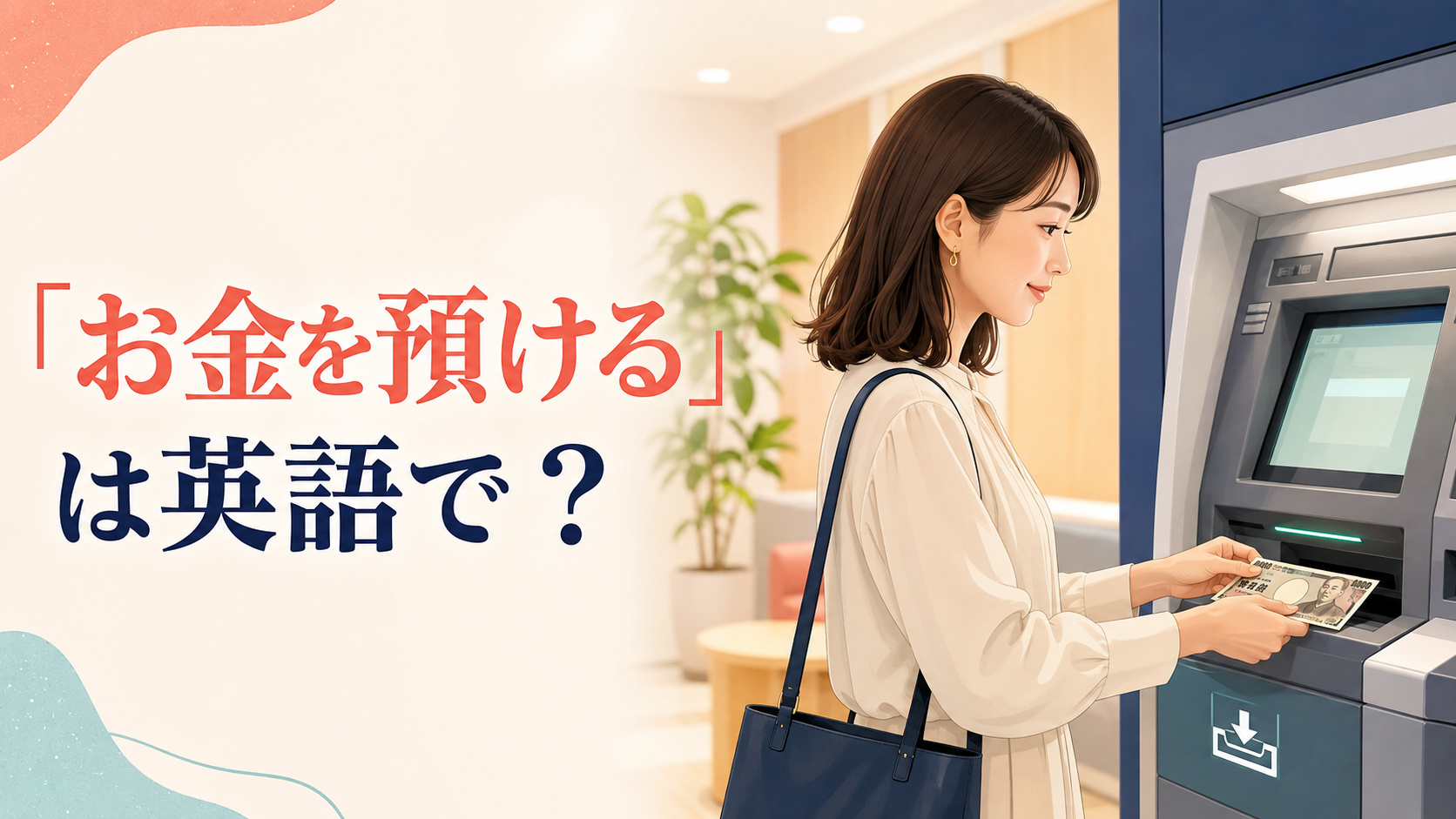 「お金を預ける」は英語で？deposit moneyの使い方と知らないときの言い換え
