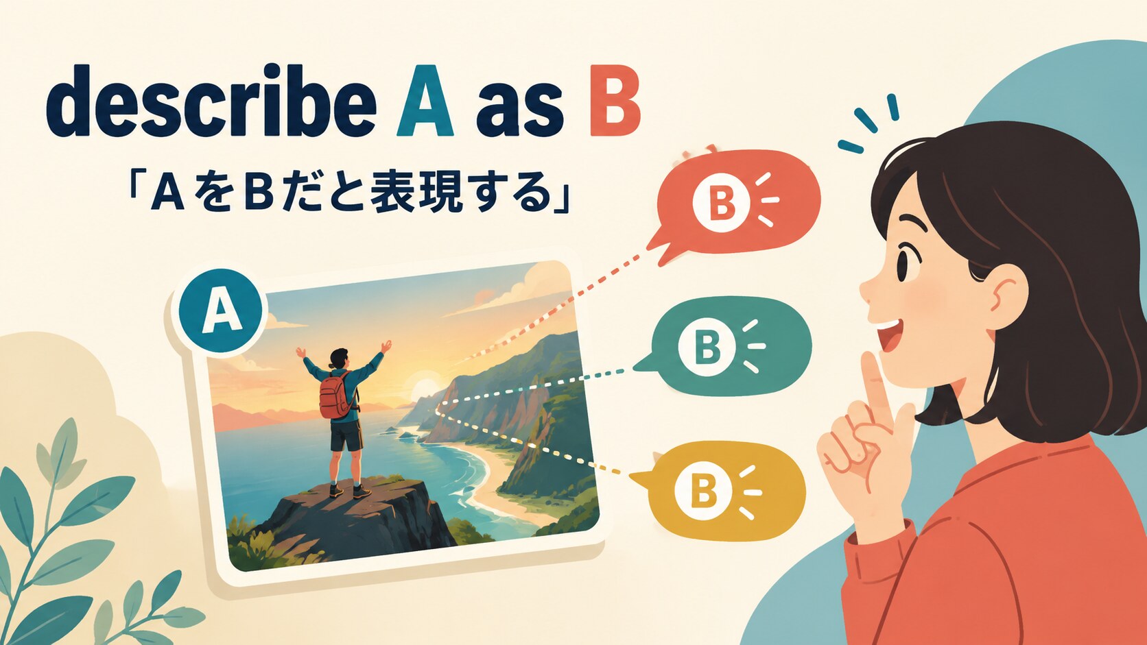 describe A as Bの意味は？語順・受動態とdefine・regardとの違い