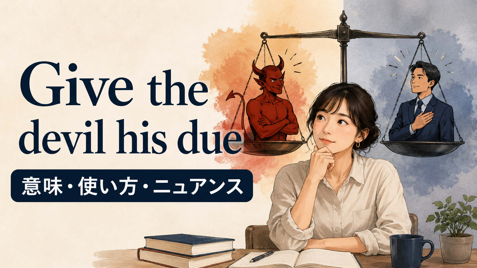 Give the devil his dueの意味は？使い方・ニュアンスと例文