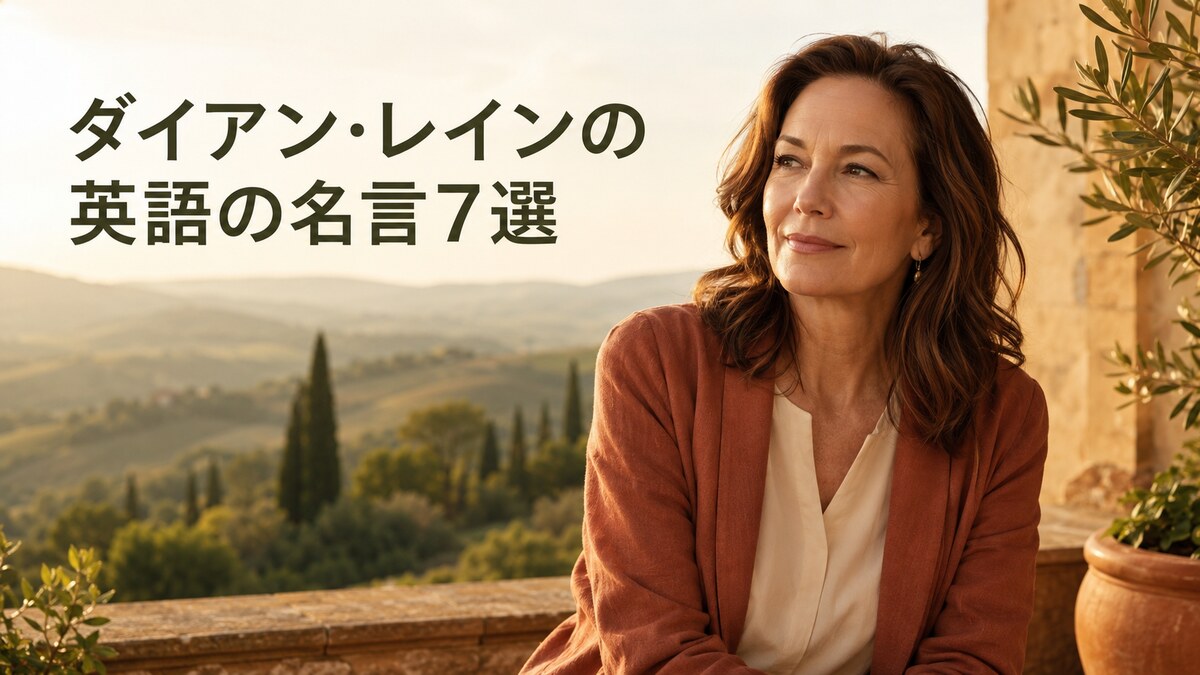 ダイアン・レインの英語の名言7選を紹介するアイキャッチ画像