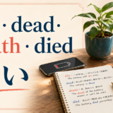 die・dead・death・diedの違いを解説する記事のアイキャッチ