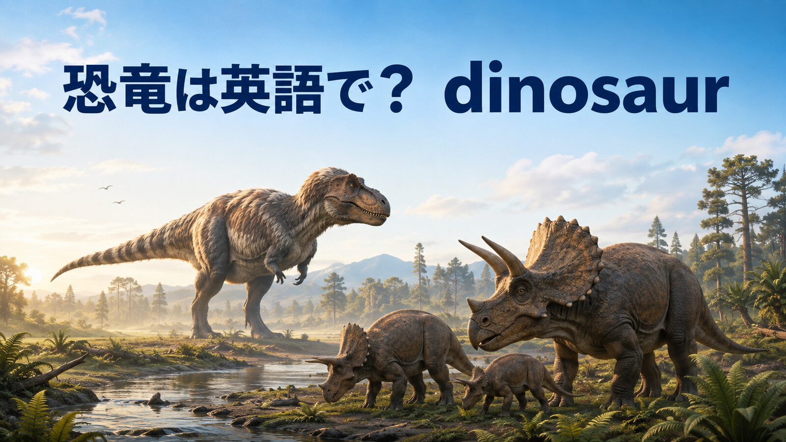 恐竜は英語で？dinosaurの発音・語源と複数形、翼竜との違い