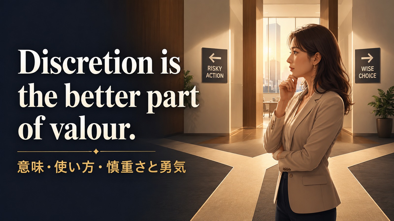 Discretion is the better part of valour.の意味は？使い方・ニュアンスと例文