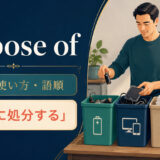 dispose ofの意味・使い方・語順を解説するアイキャッチ画像