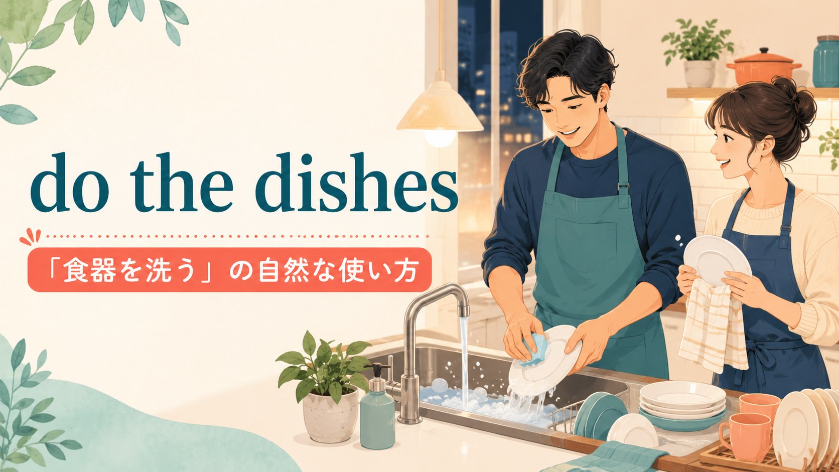 do the dishesの意味は？wash the dishesとの違い・使い方と例文