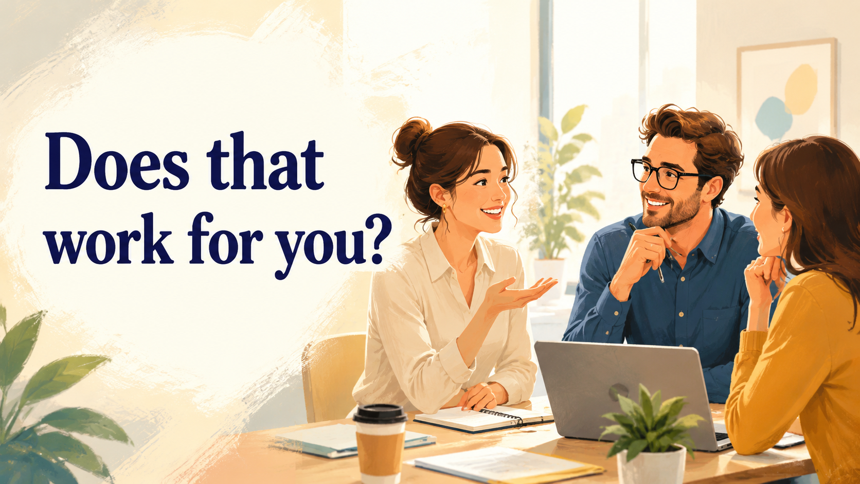 Does that work for you?の意味と使い方