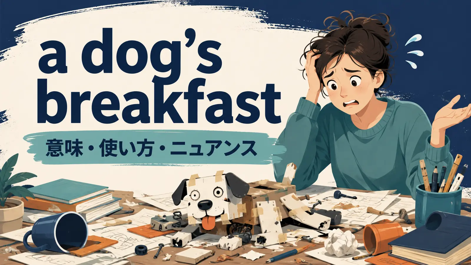a dog’s breakfastの意味・使い方・ニュアンス
