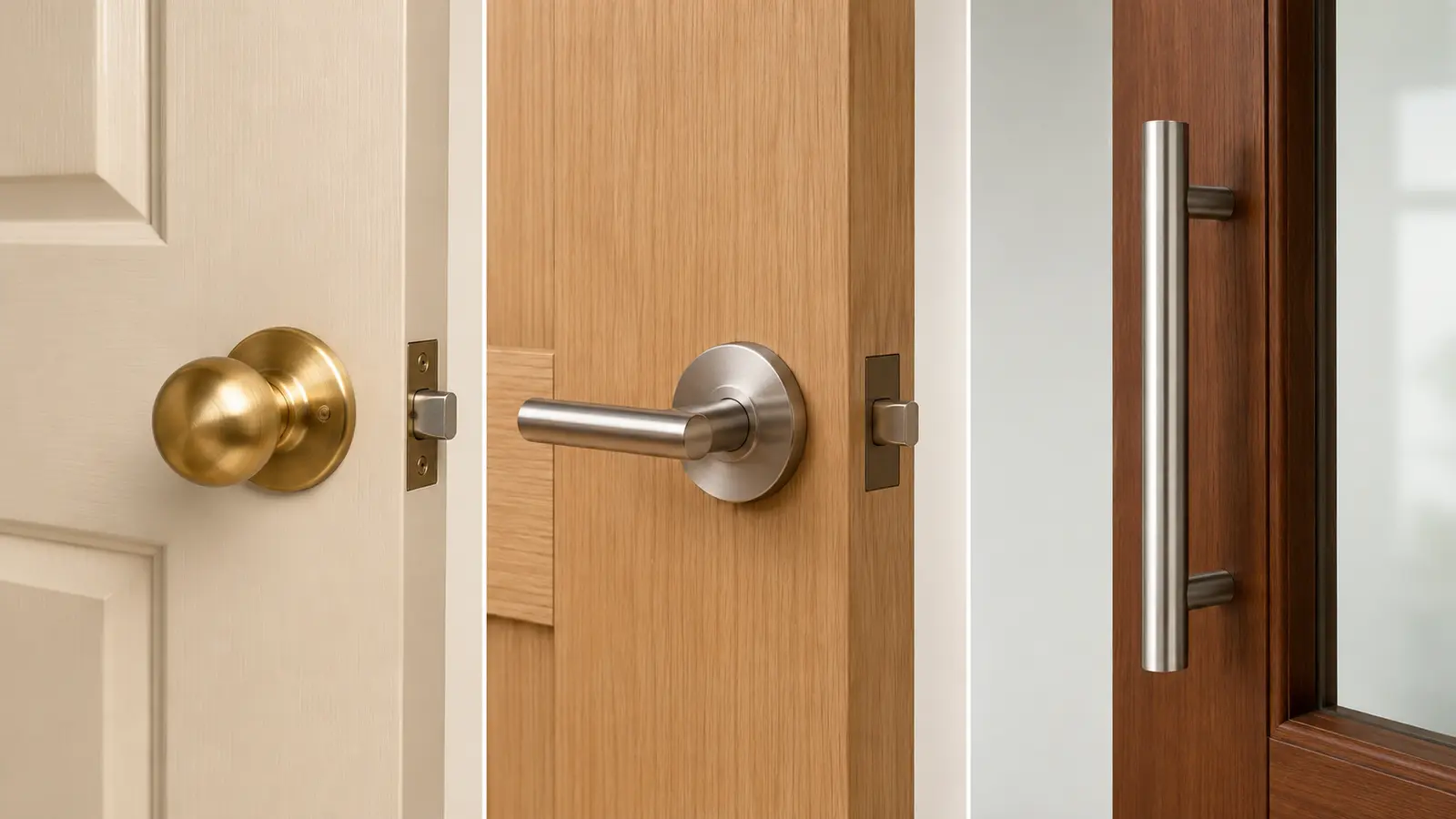 doorknob・lever handle・pull handleの形の違い