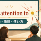 draw attention toの意味・語順・使い方を解説するアイキャッチ画像