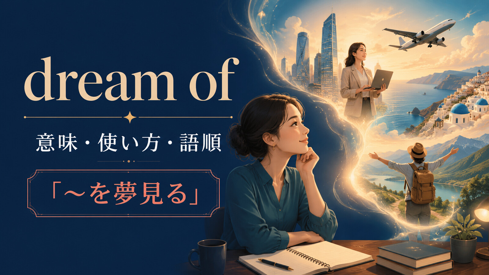 dream ofの意味は？「～を夢見る」の使い方とdream aboutとの違い