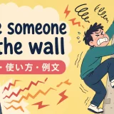 drive someone up the wallの意味・使い方・例文