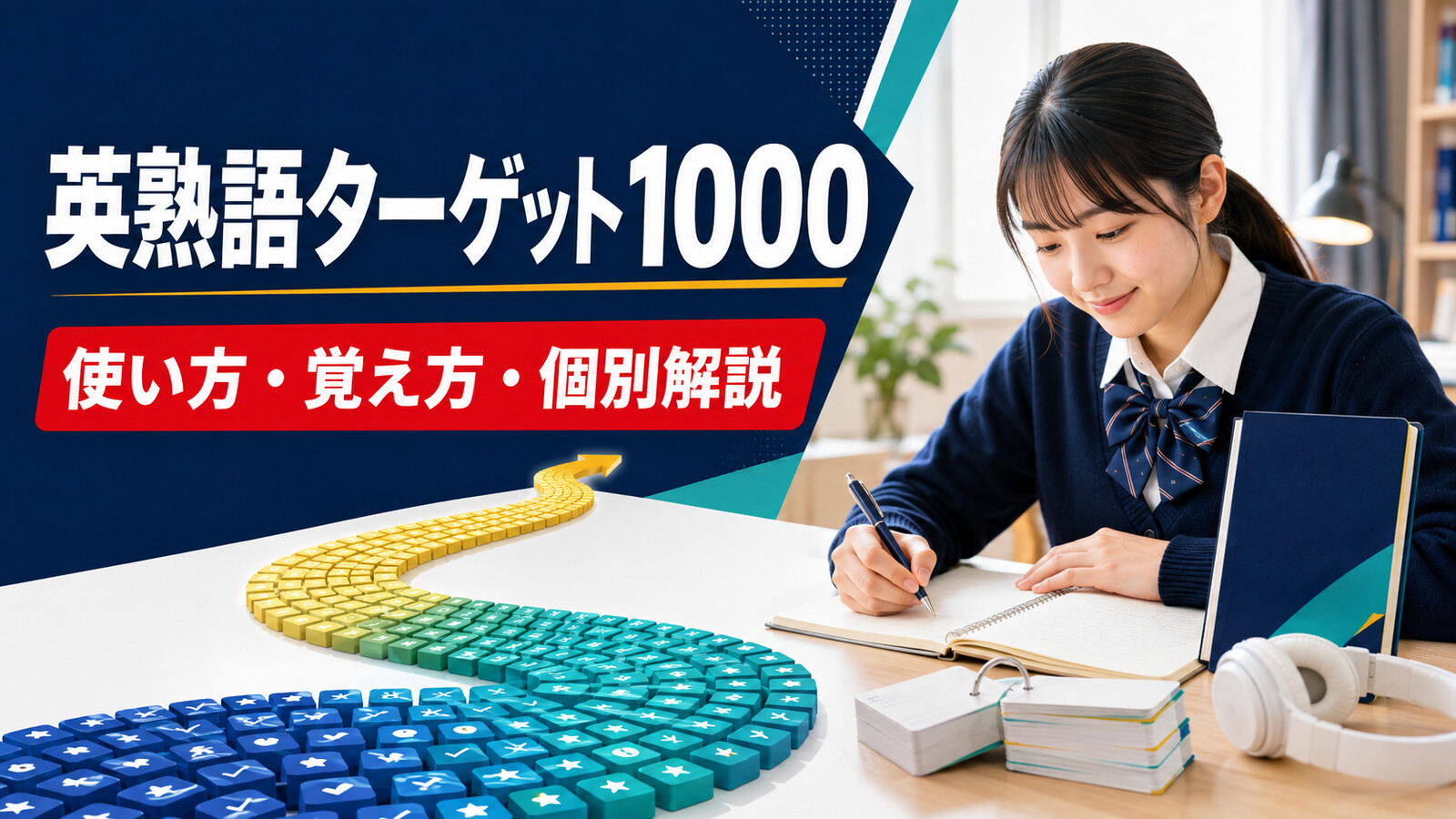 英熟語ターゲット1000の使い方・覚え方・個別解説を案内するアイキャッチ画像