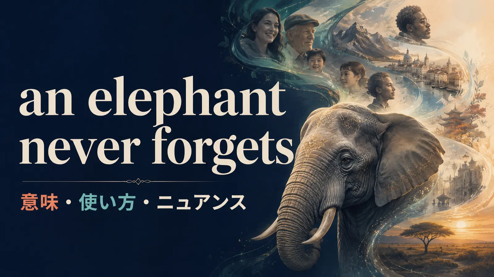 an elephant never forgetsの意味・使い方・ニュアンス
