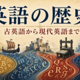 英語の歴史を古英語から現代英語まで示すタイムライン