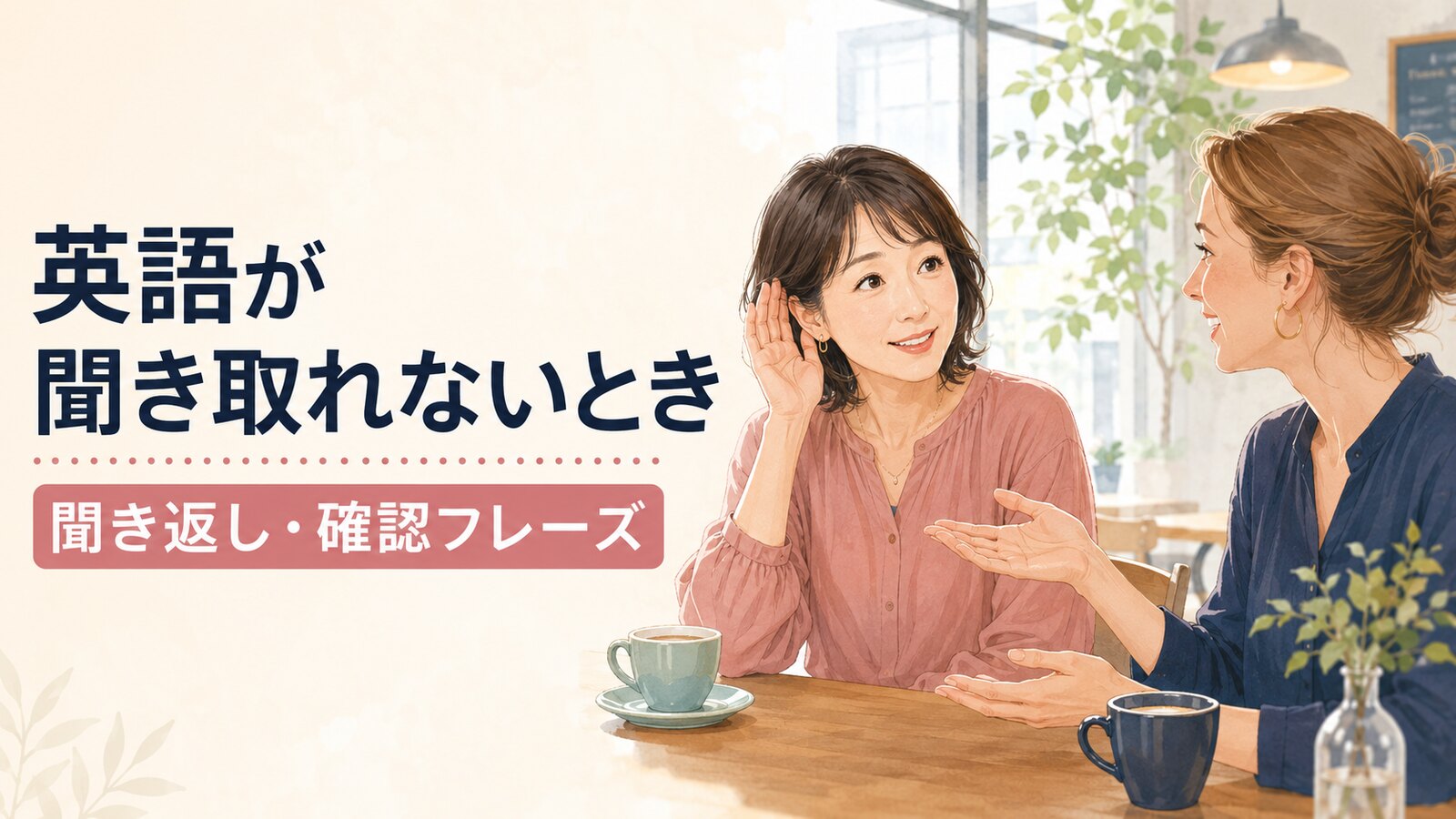 英語が聞き取れないときに使える聞き返し・確認フレーズ