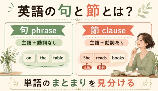 英語の句と節とは？phrase・clauseの違いと見分け方を例文で解説