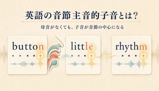 英語の音節主音的子音とは？button・little・rhythmに母音がなくても音節ができる理由