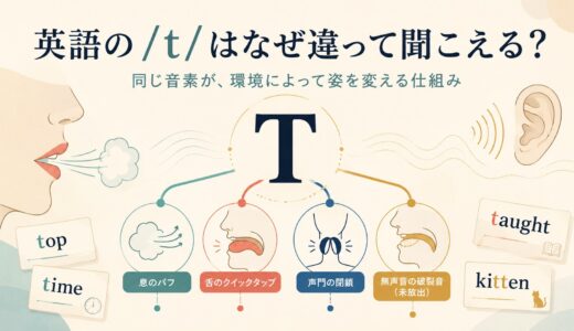 英語のtはなぜ違って聞こえる？異音・フラップ・声門閉鎖音の仕組み