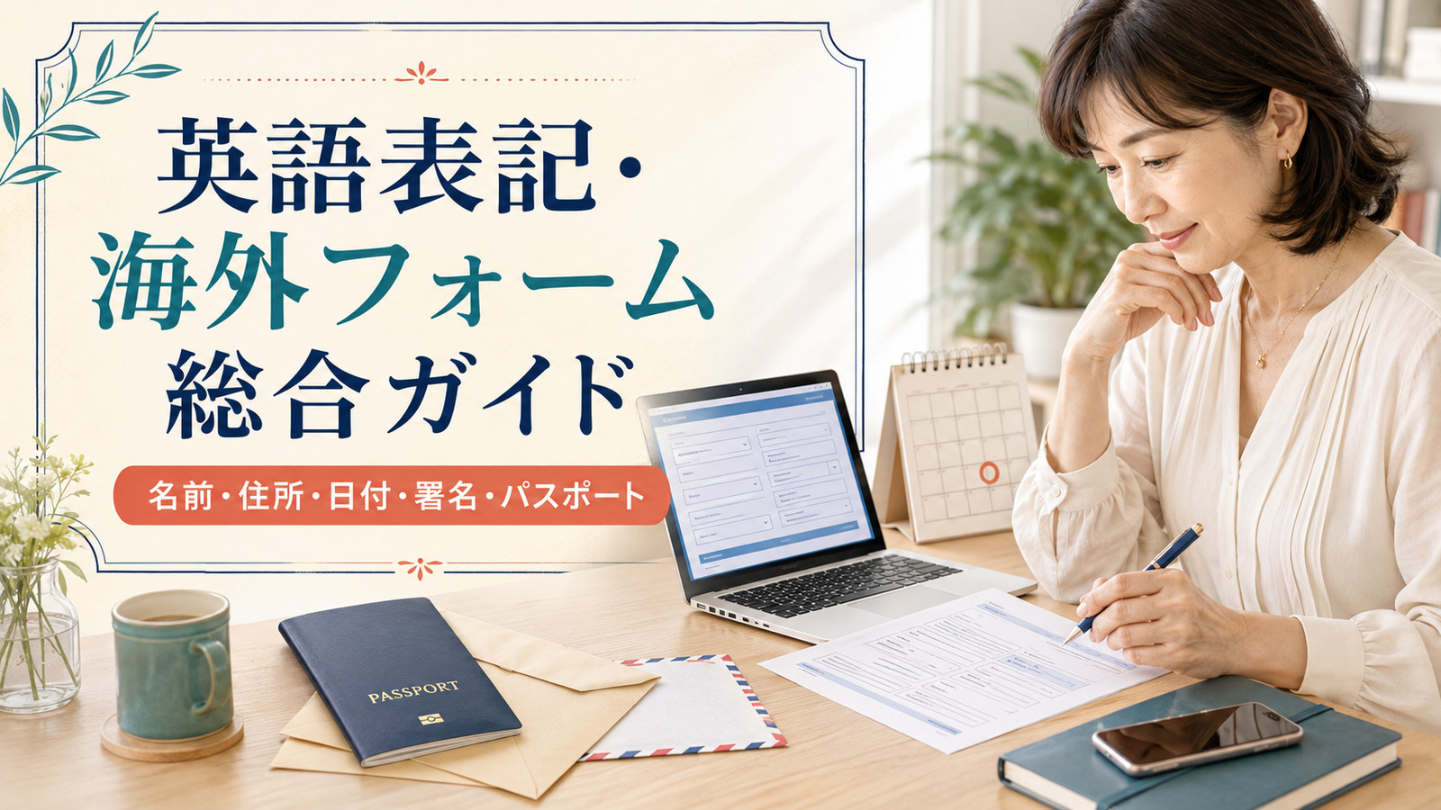 英語表記・海外フォーム総合ガイド|名前・住所・日付・署名・パスポート