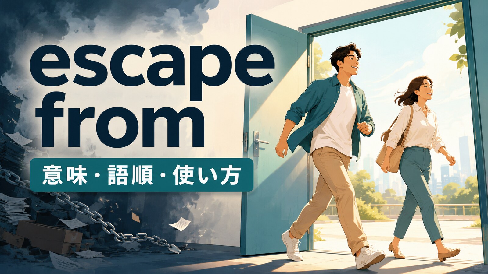escape fromの意味は？fromが必要な語順とescape・run away・get awayとの違い