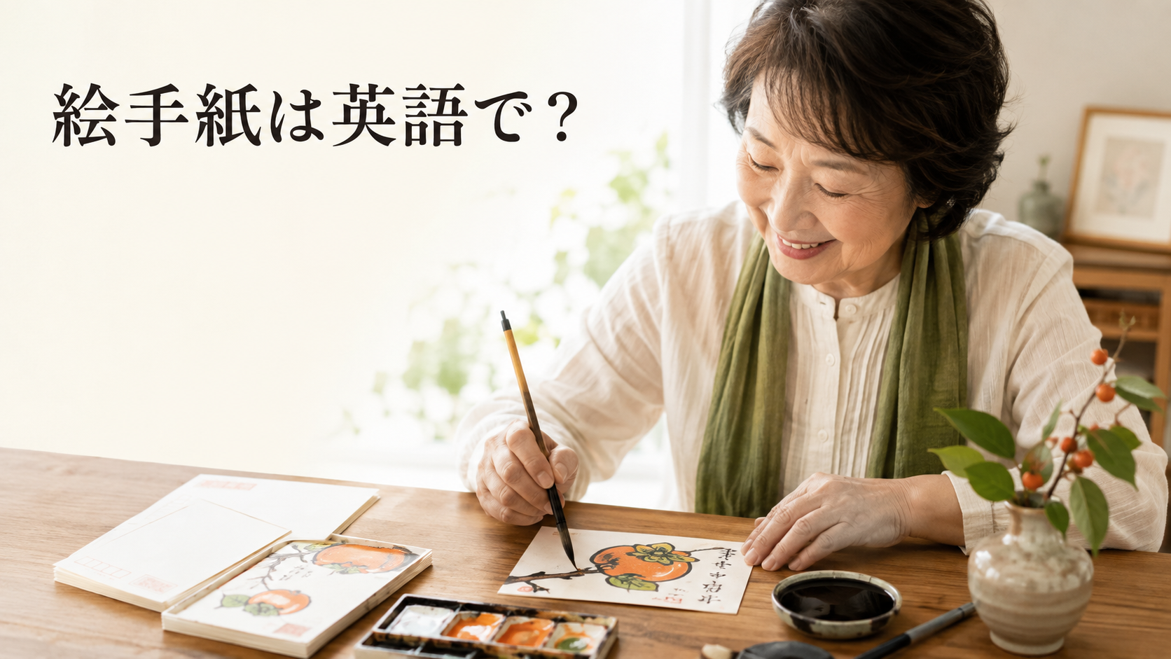 絵手紙は英語で？picture letter・illustrated postcard・hand-painted postcardの違い