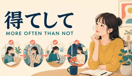 「得てして」は英語で？more often than not・tend to・oftenの違い