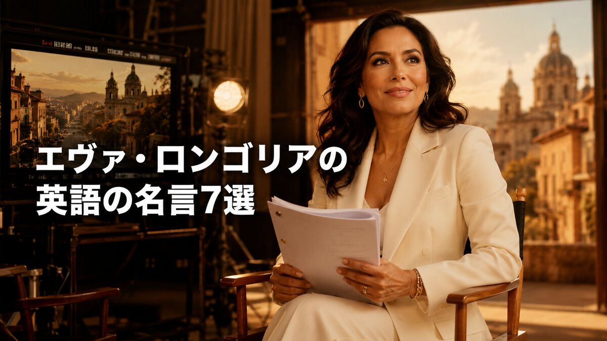 エヴァ・ロンゴリアの英語の名言7選を紹介する横長アイキャッチ