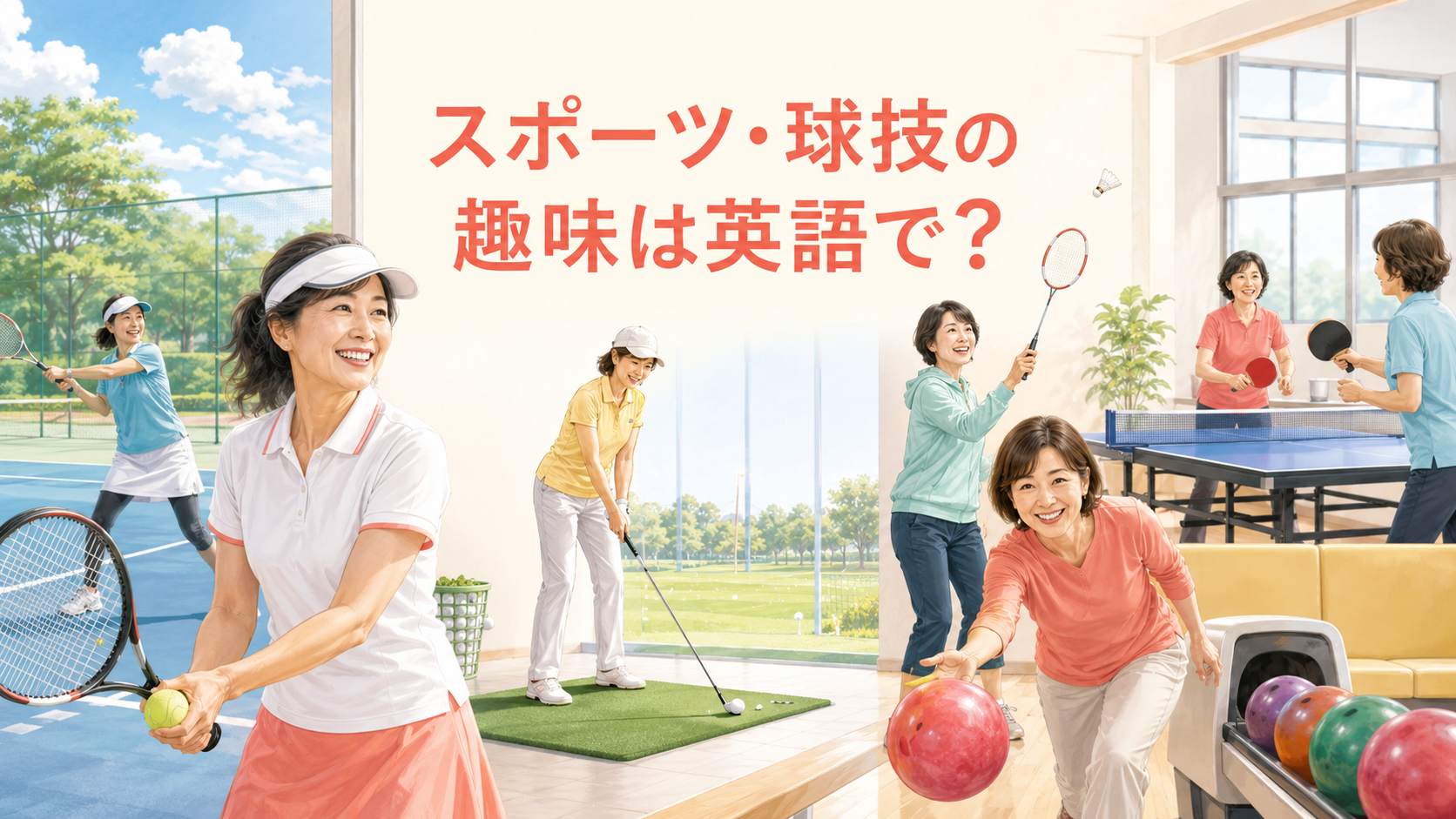 スポーツ・球技の趣味は英語で？ゴルフ・テニス・卓球などの表現一覧