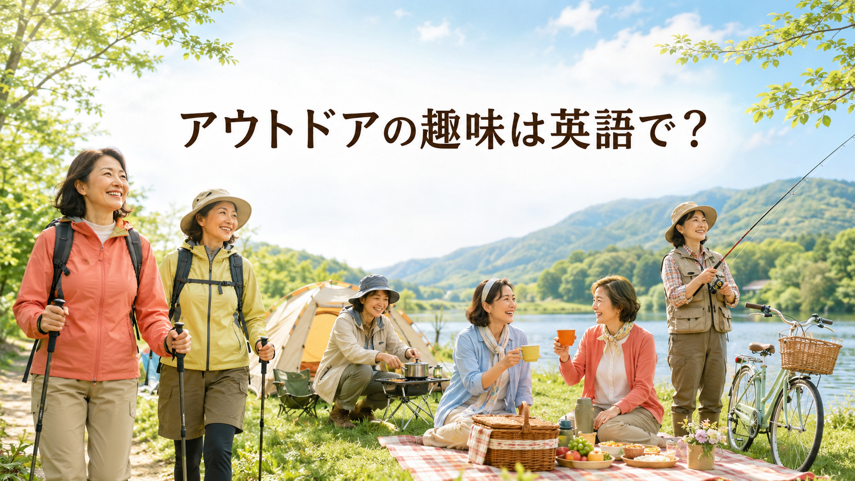 アウトドアの趣味は英語で？ハイキング・キャンプ・釣りなどの表現一覧