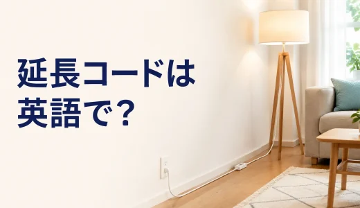 「延長コード」は英語で？extension cord・extension lead・power stripの違い