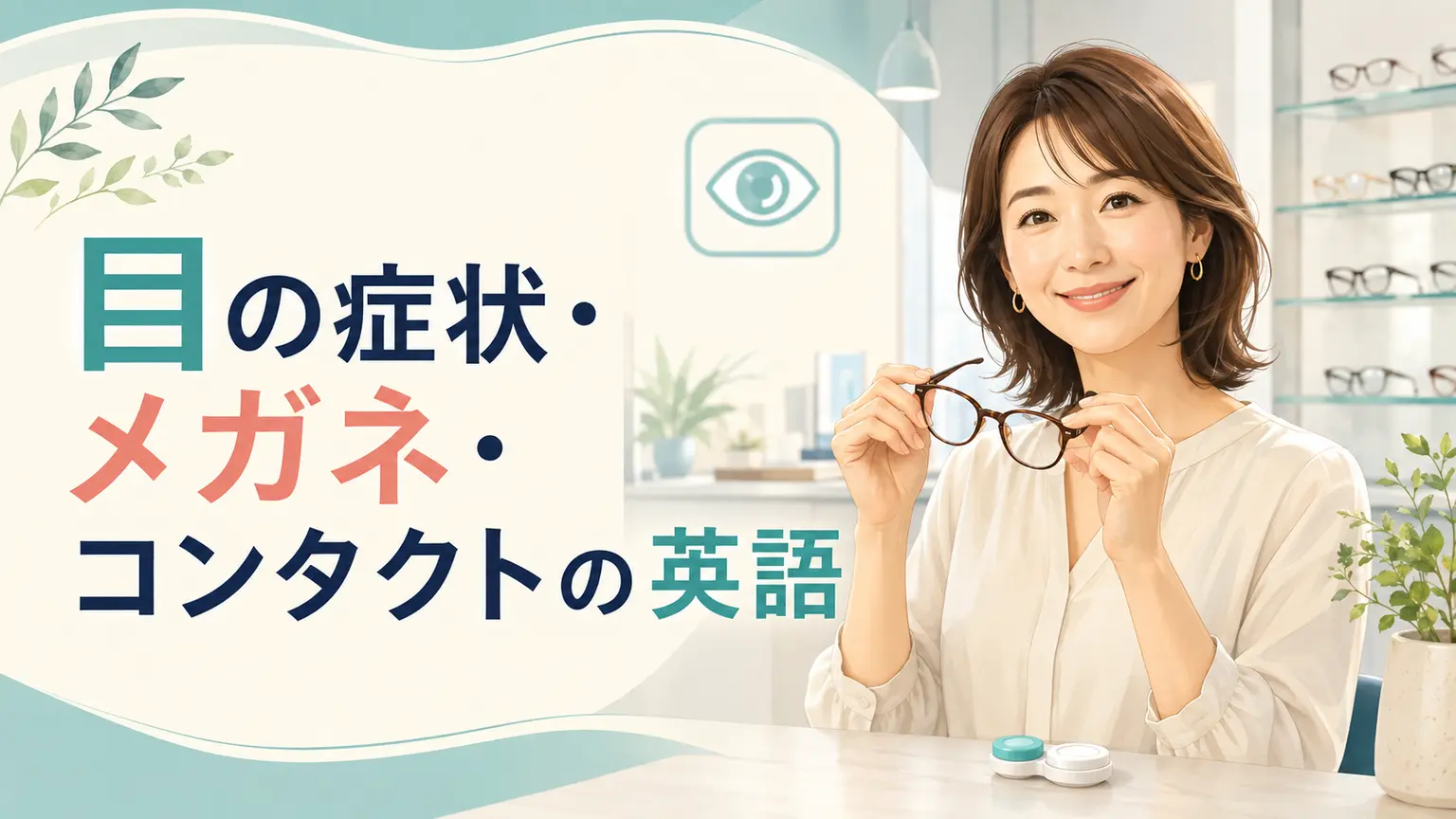 目の症状・メガネ・コンタクトの英語｜海外の眼科・眼鏡店で使う表現