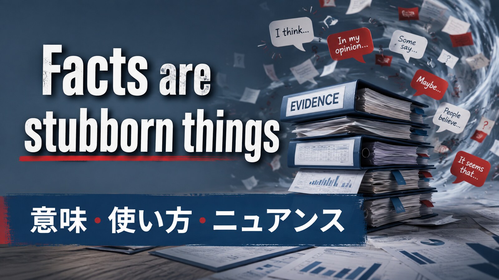 Facts are stubborn thingsの意味・使い方・ニュアンス