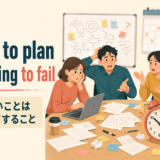 Failing to plan is planning to failの意味を示すアイキャッチ