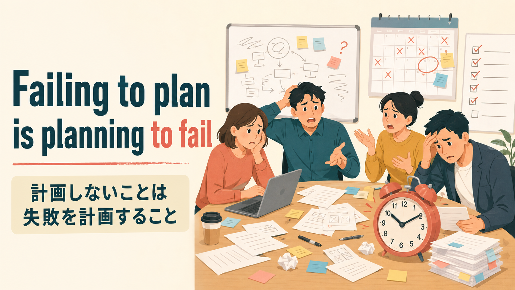 Failing to plan is planning to failの意味は？使い方・ニュアンスと例文