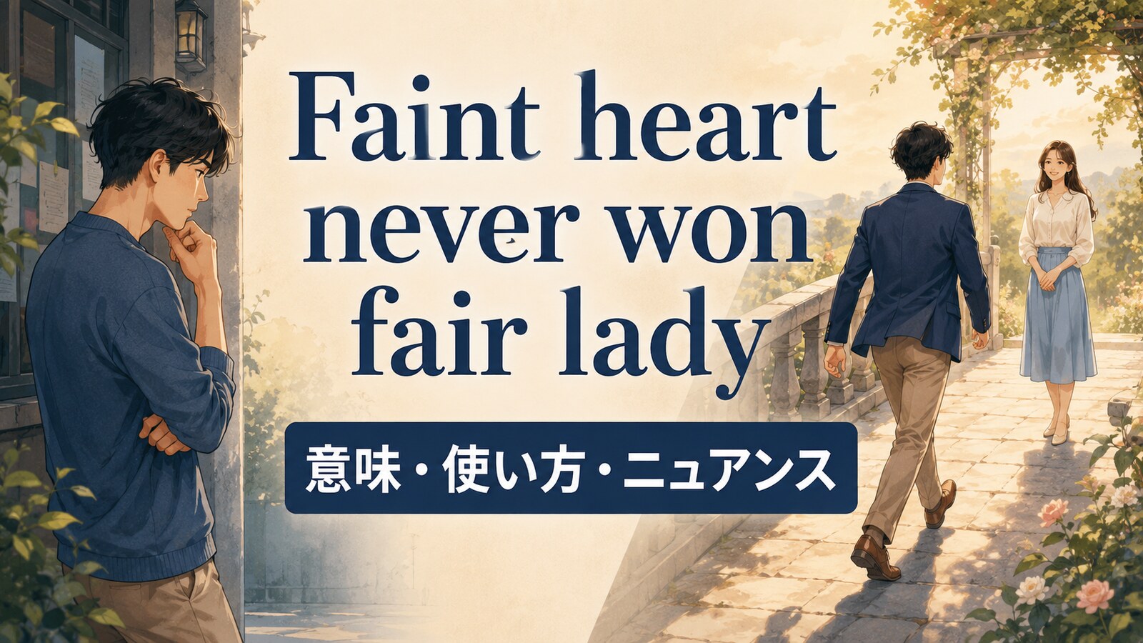 Faint heart never won fair ladyの意味・使い方・ニュアンス｜例文でわかる英語ことわざ