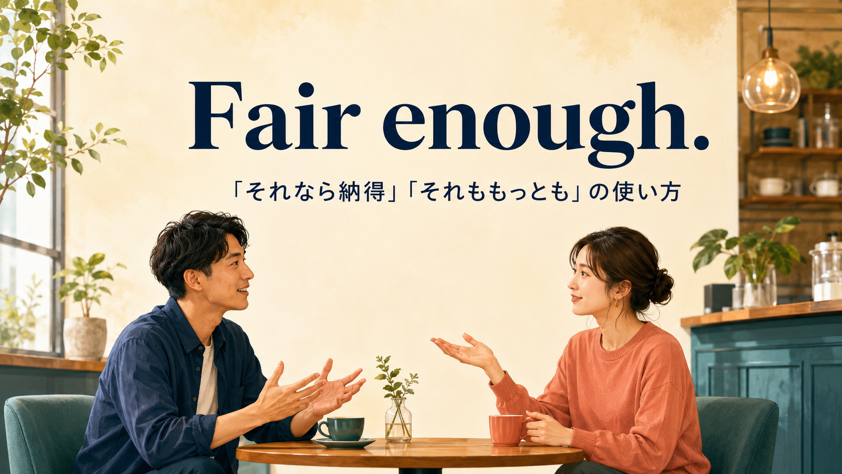 Fair enough.「それなら納得」「それももっとも」の使い方