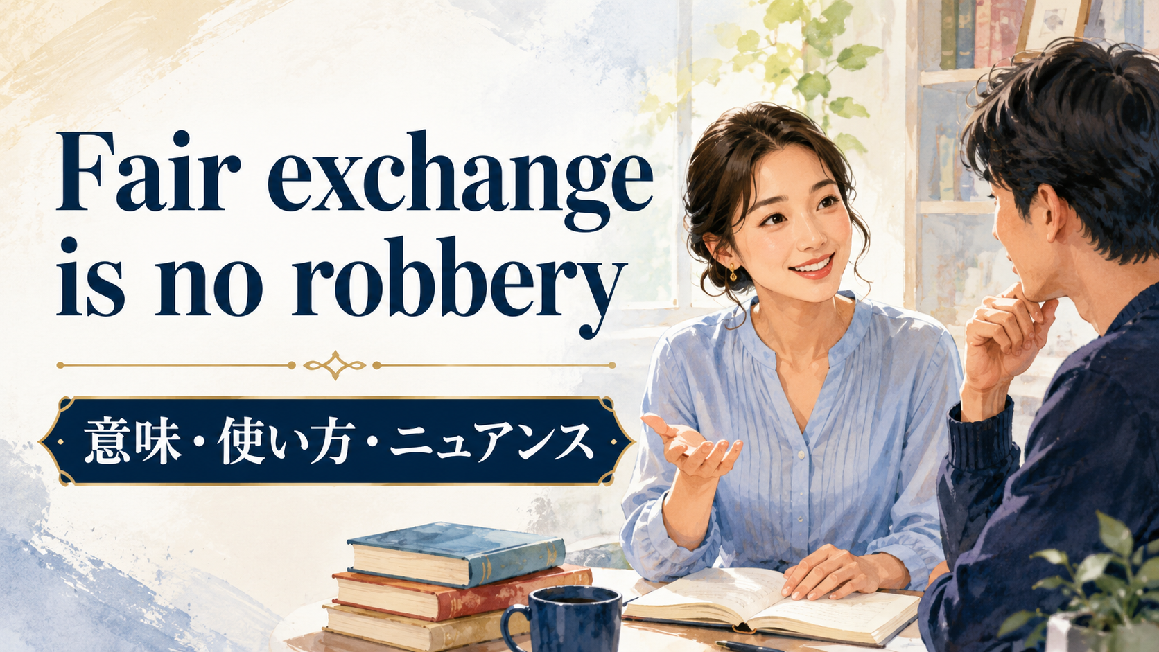 Fair exchange is no robberyの意味は？使い方・ニュアンスと例文