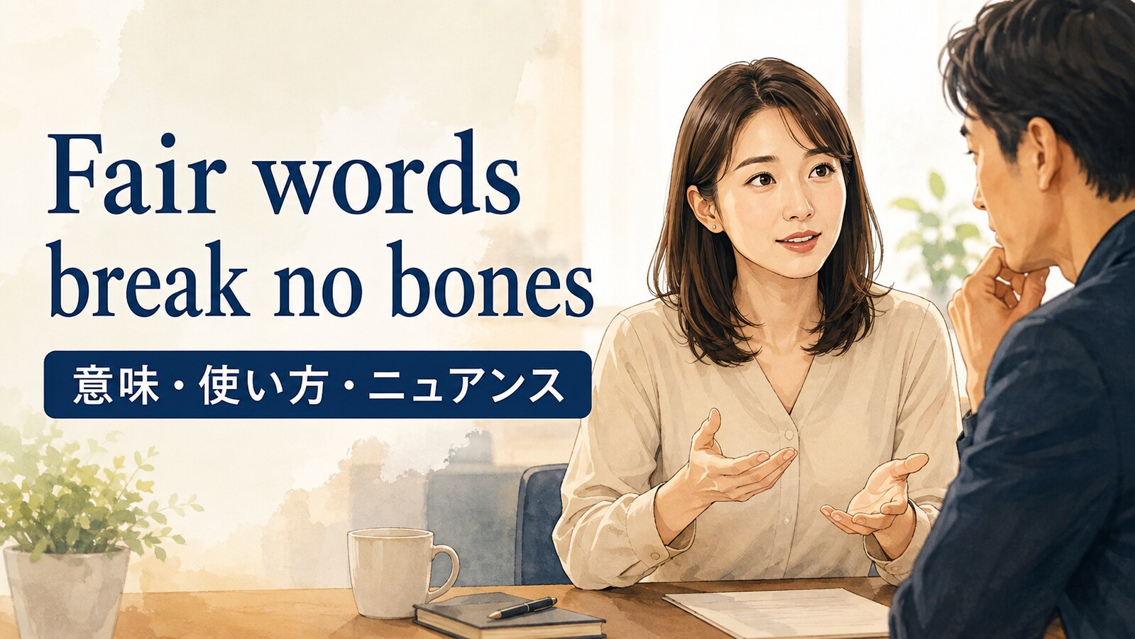 Fair words break no bonesの意味・使い方・ニュアンス