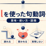 fallを使った句動詞の意味・使い方・語順をまとめた一覧記事のアイキャッチ