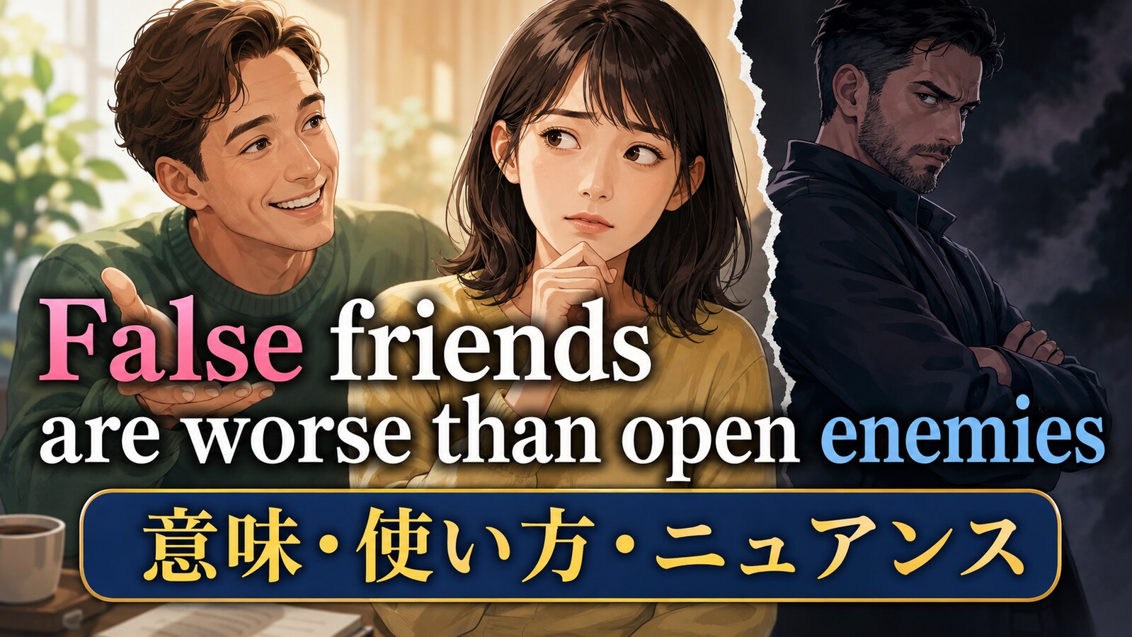 False friends are worse than open enemiesの意味・使い方・ニュアンス