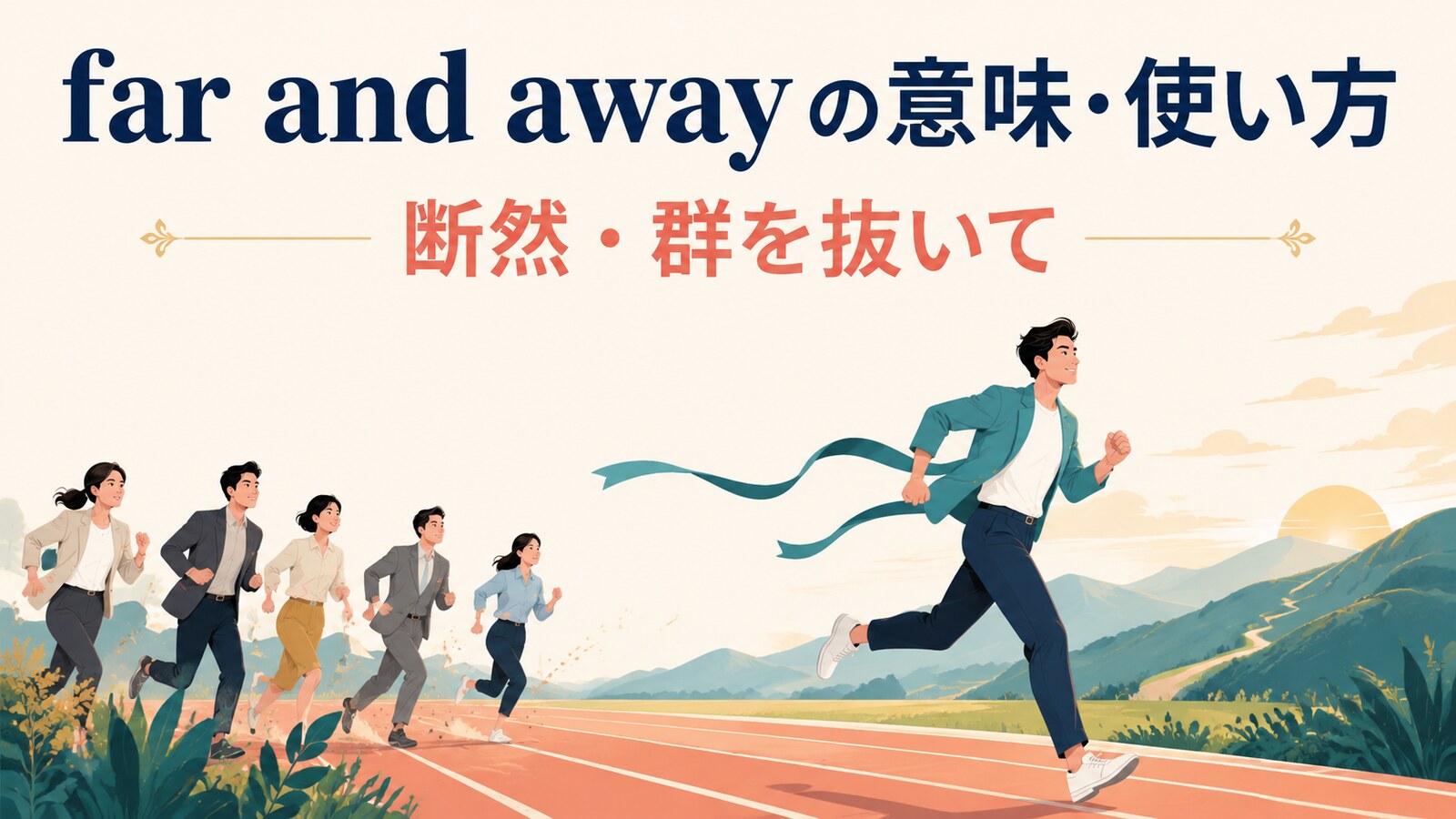 far and awayの意味は？「断然・群を抜いて」の語順とby farとの違い