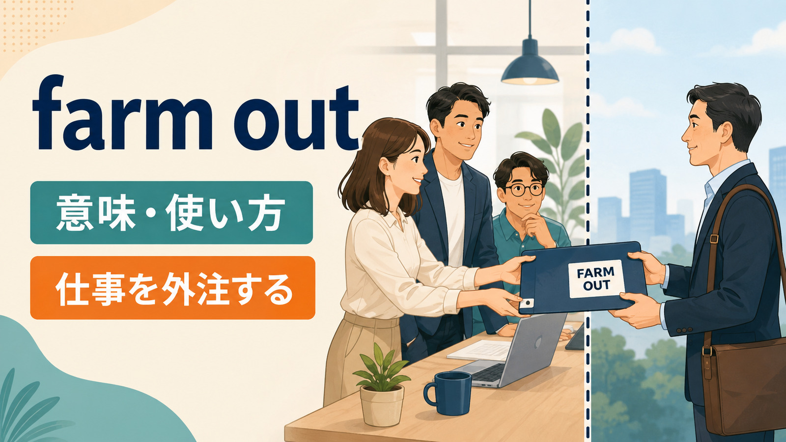 farm outの意味は？「仕事を外注する」の使い方・語順とoutsourceとの違い