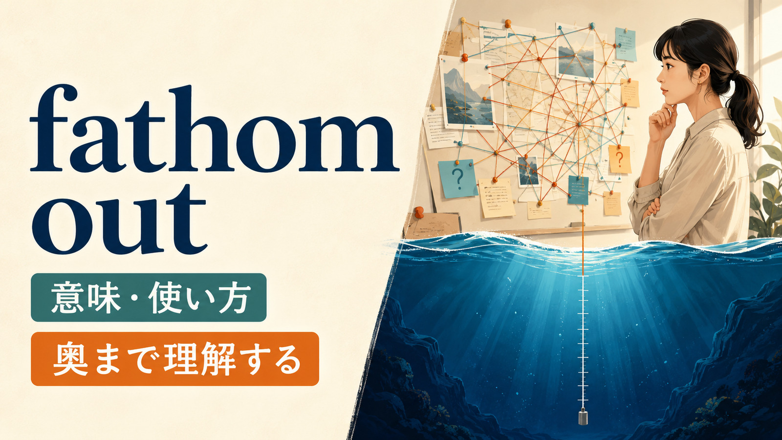fathom outの意味と複雑な事情の奥まで理解するイメージ
